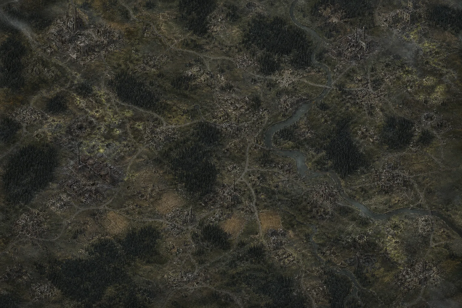 Mapa okolí s cíli expedic